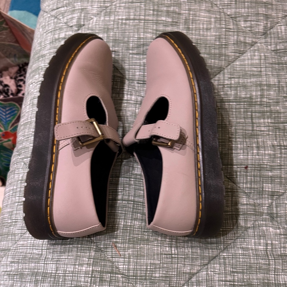 Dr. Martens ZavalaWomen's Beige Mary Jane Flats - Picture 6 of 8